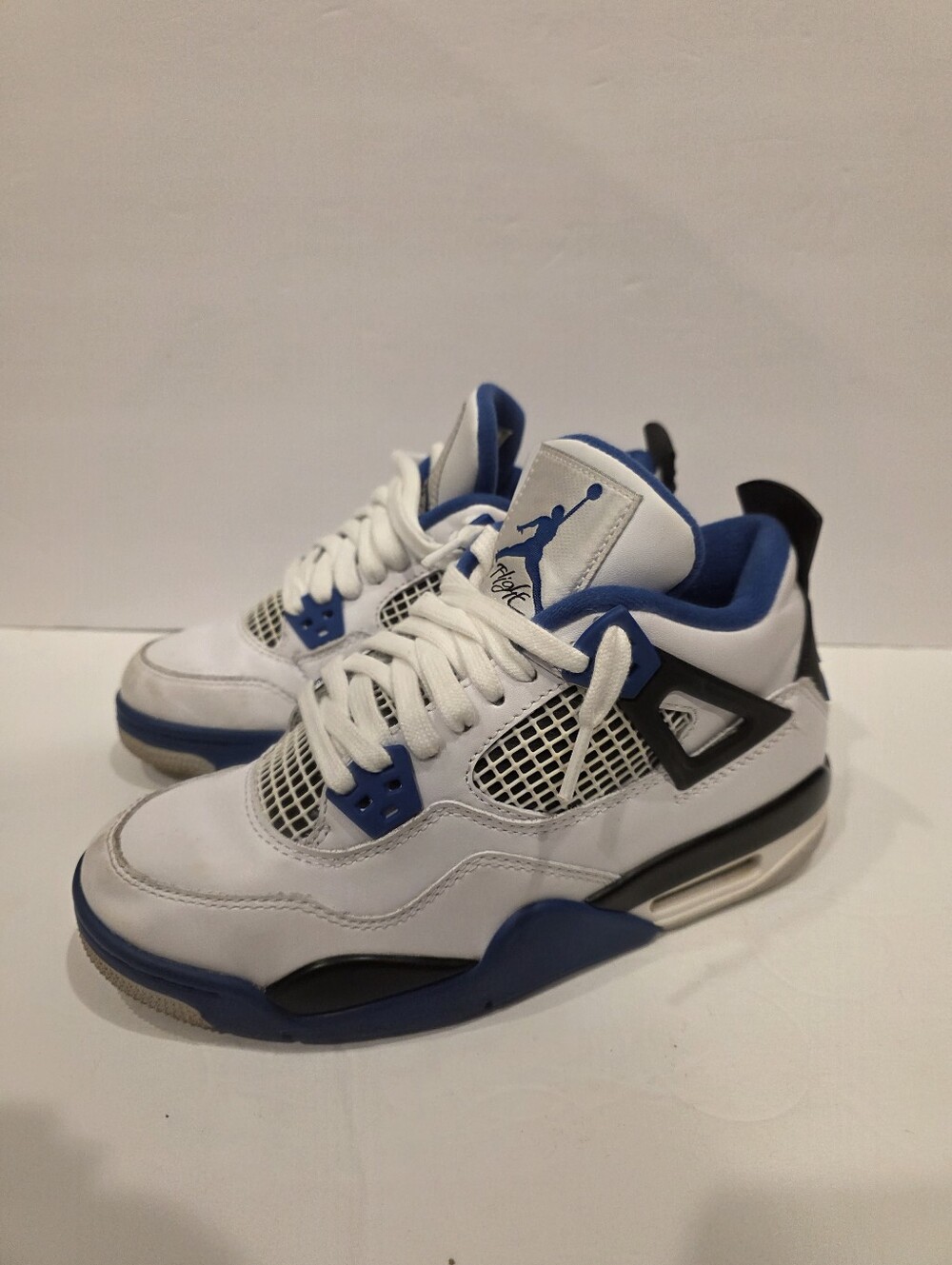 Nike Air Jordan 4 Retro GS Motorsport Royal Blue White Size 5.5Y 408452-117